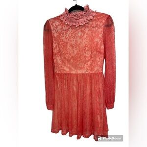 VINTAGE barbie pink long sleeve dress